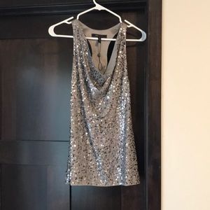 Gray, sparkly BCBG Tank Top